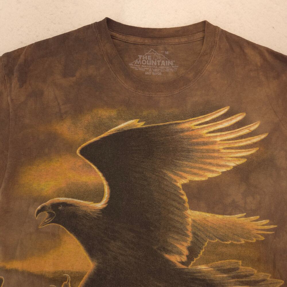 The Mountain Eagle Short Sleeve Crew Neck Graphic T Shirt Mens Size M Brown